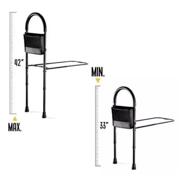 Medical King Bed Assist Handle Grab Rail Mobility Aid Adjustable 33"-42" Height - Picture 3 of 3